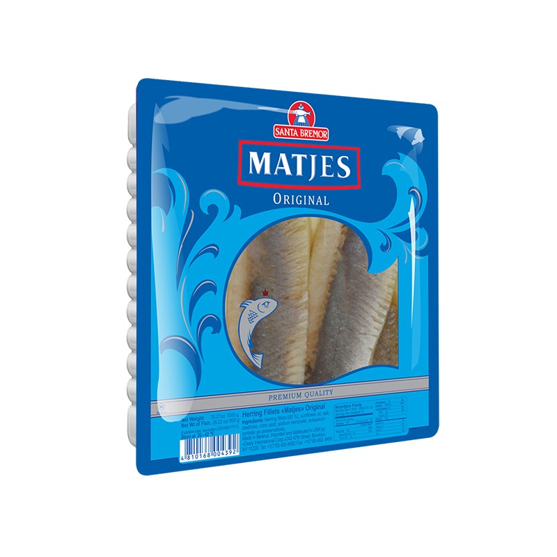 Matjes Herring Fillets (Clupea harengus) 1kg, Holland FROZEN